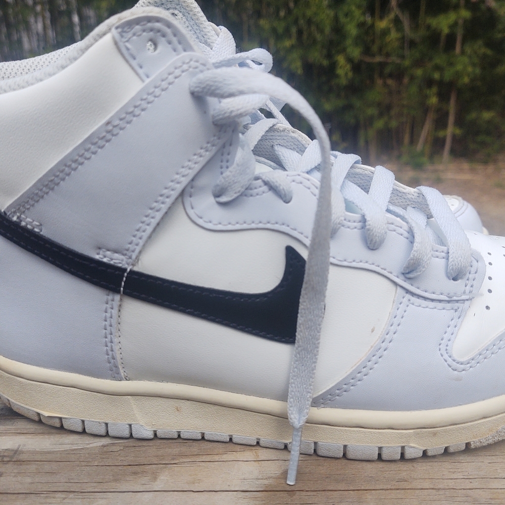 Nike Dunk High Football Grey Black Size 6.5y - Picture 5 of 12